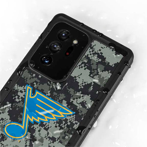 NHL St. Louis Blues Camo Galaxy Note20 Ultra 5G Waterproof Case